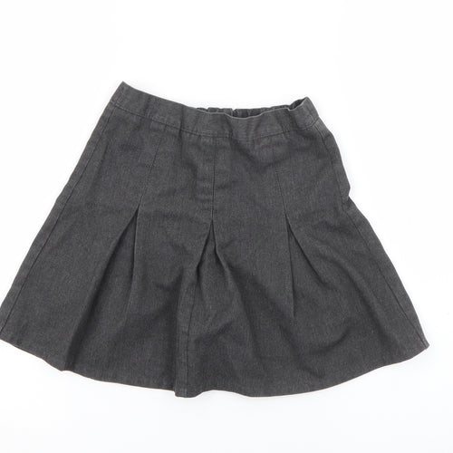 Matalan Girls Grey  Polyester Pleated Skirt Size 7 Years  Regular