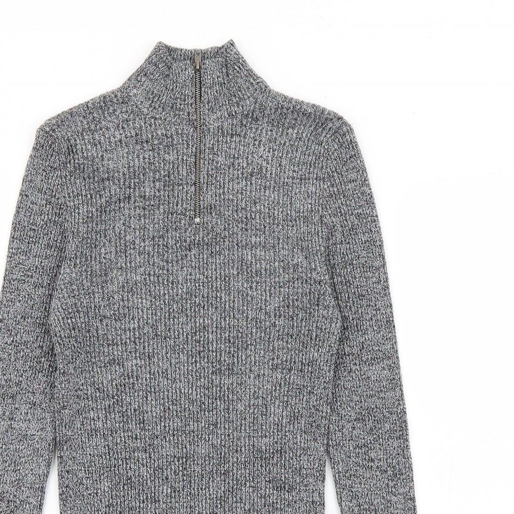 ASOS Womens Grey High Neck  Acrylic Pullover Jumper Size XS