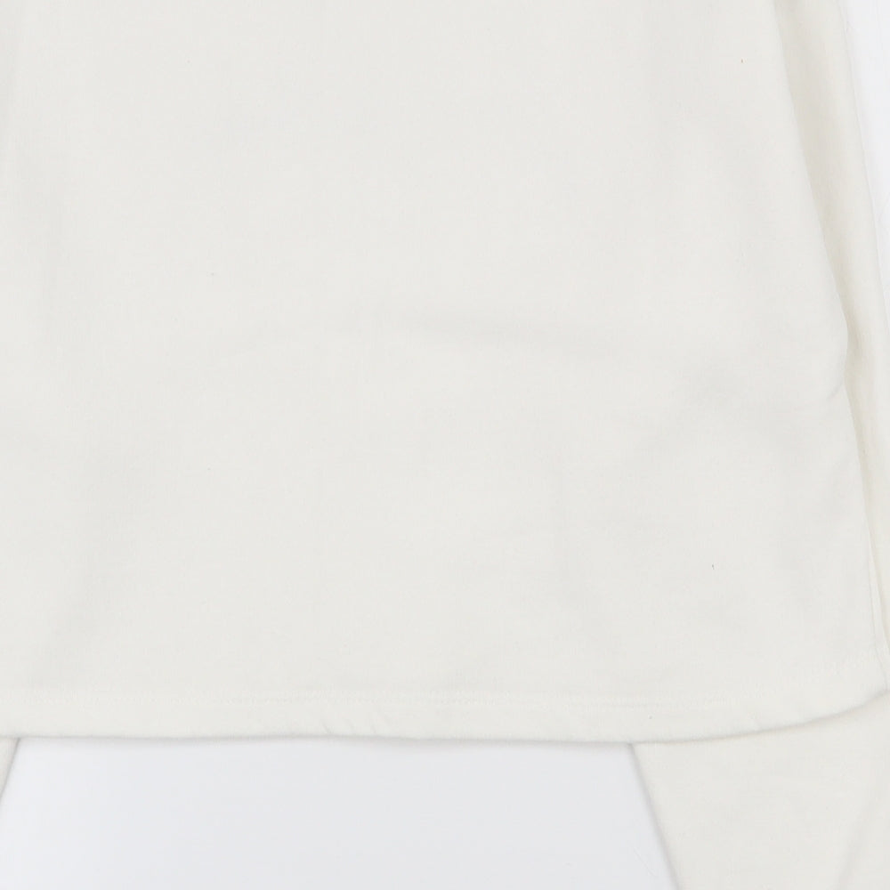 Barley Womens White  Polyester Pullover Sweatshirt Size S  Pullover - Cropped