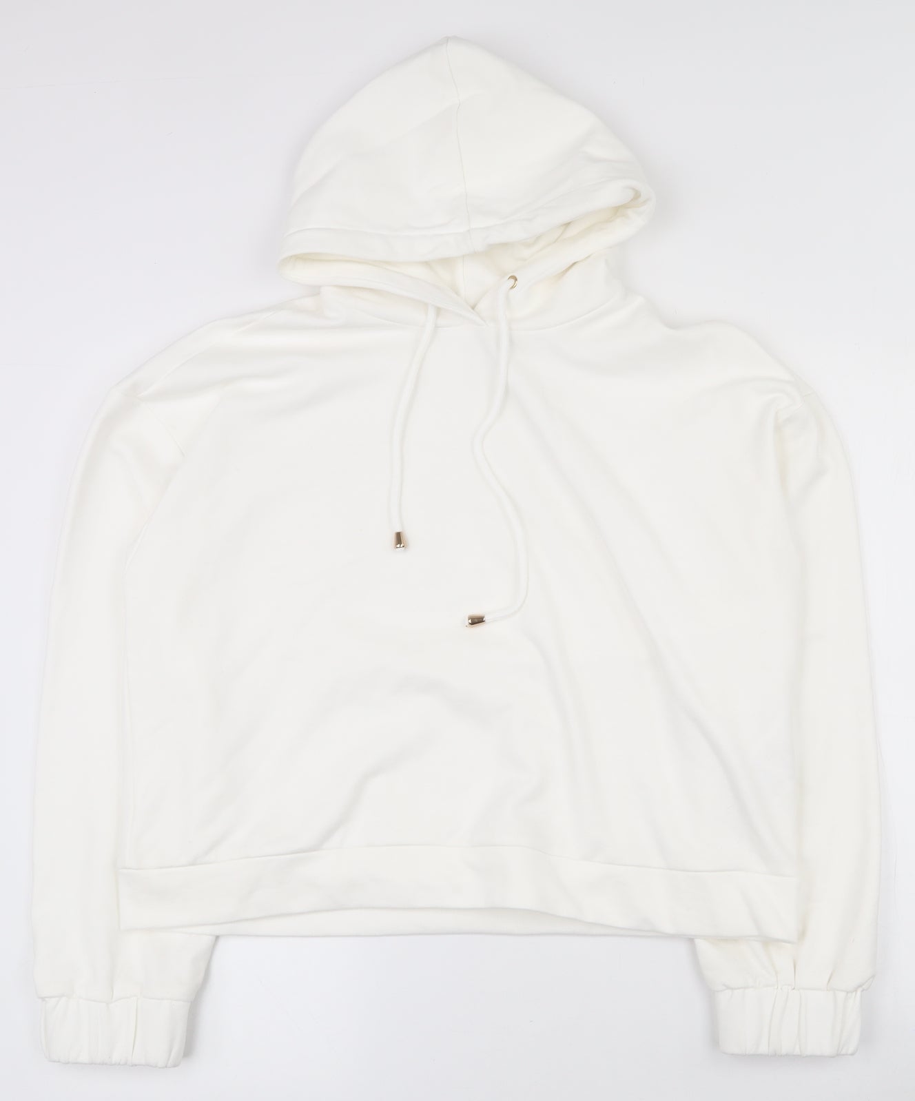 VILA Womens White  Cotton Pullover Hoodie Size M  Pullover