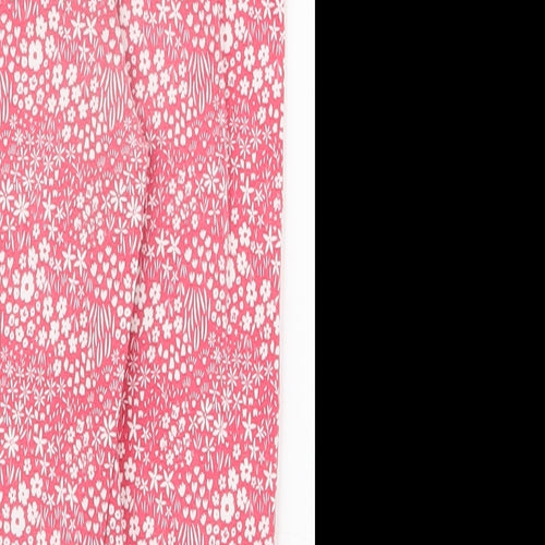 Nutmeg Girls Pink Floral Cotton Jogger Trousers Size 3-4 Years  Regular Pullover - Leggings