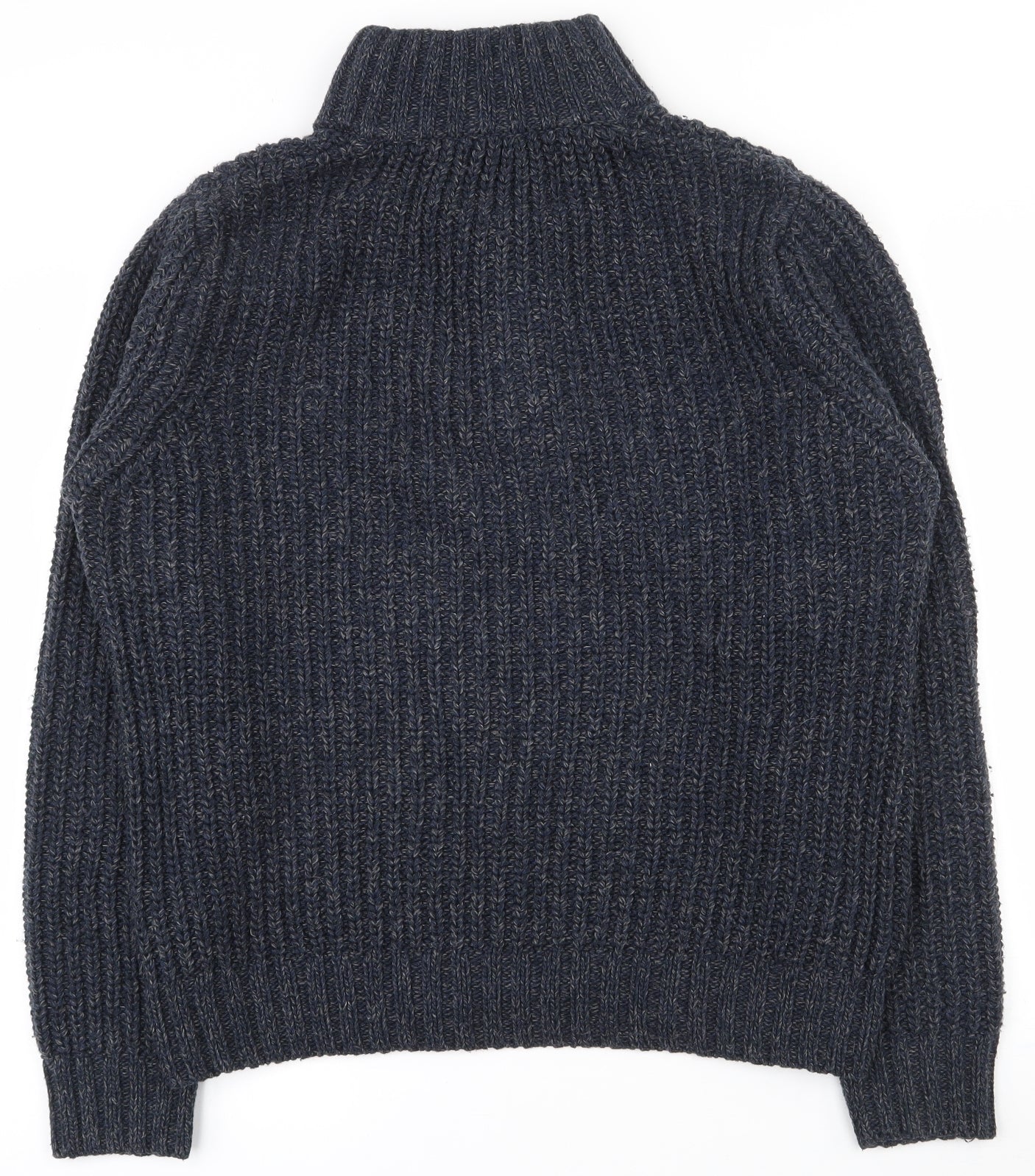 Marks and Spencer Mens Blue Collared  Acrylic Pullover Jumper Size M