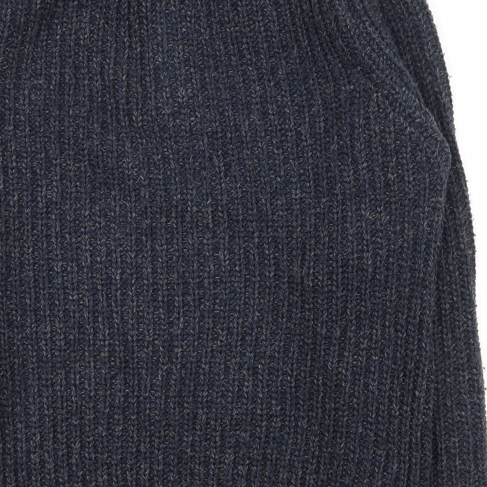 Marks and Spencer Mens Blue Collared  Acrylic Pullover Jumper Size M