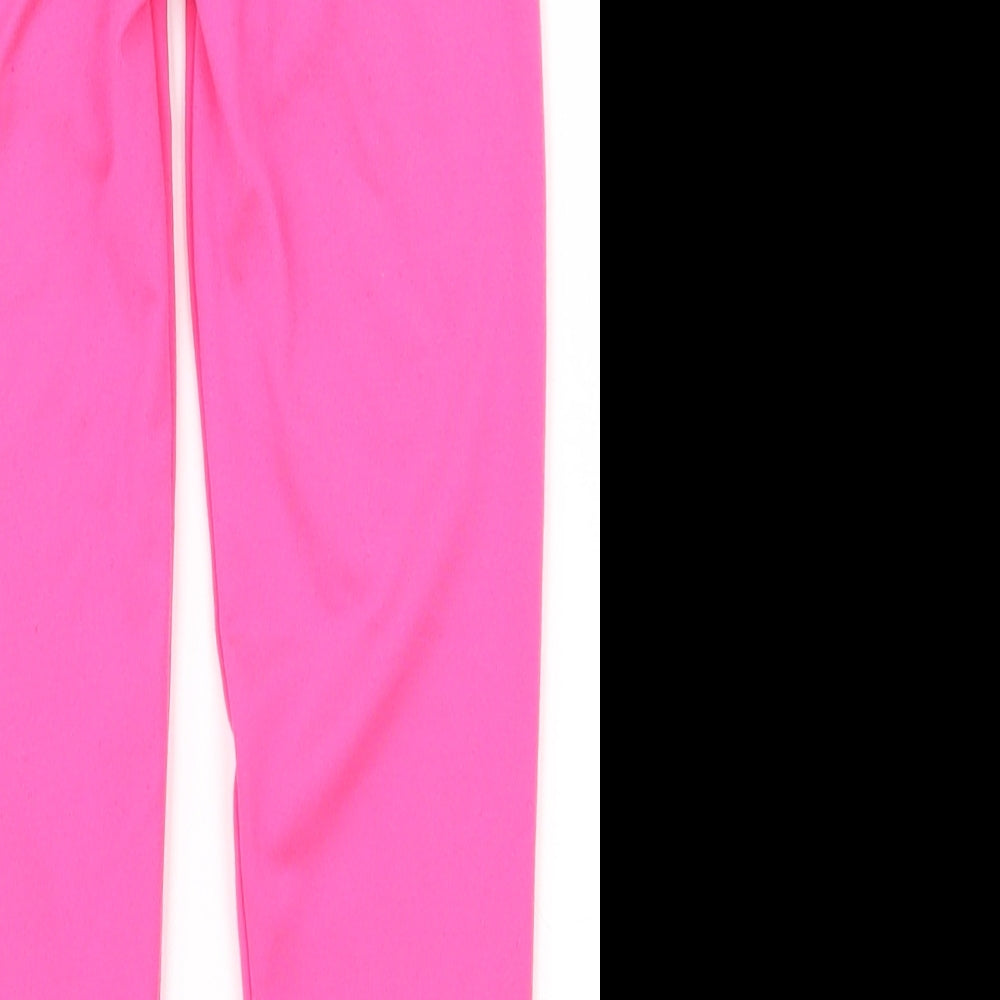 Nike Girls Pink  Polyester Jogger Trousers Size 5-6 Years  Regular Pullover - Leggings