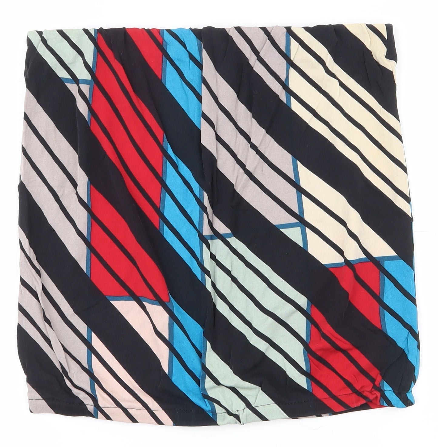 French Connection Womens Multicoloured Striped Silk A-Line Skirt Size S