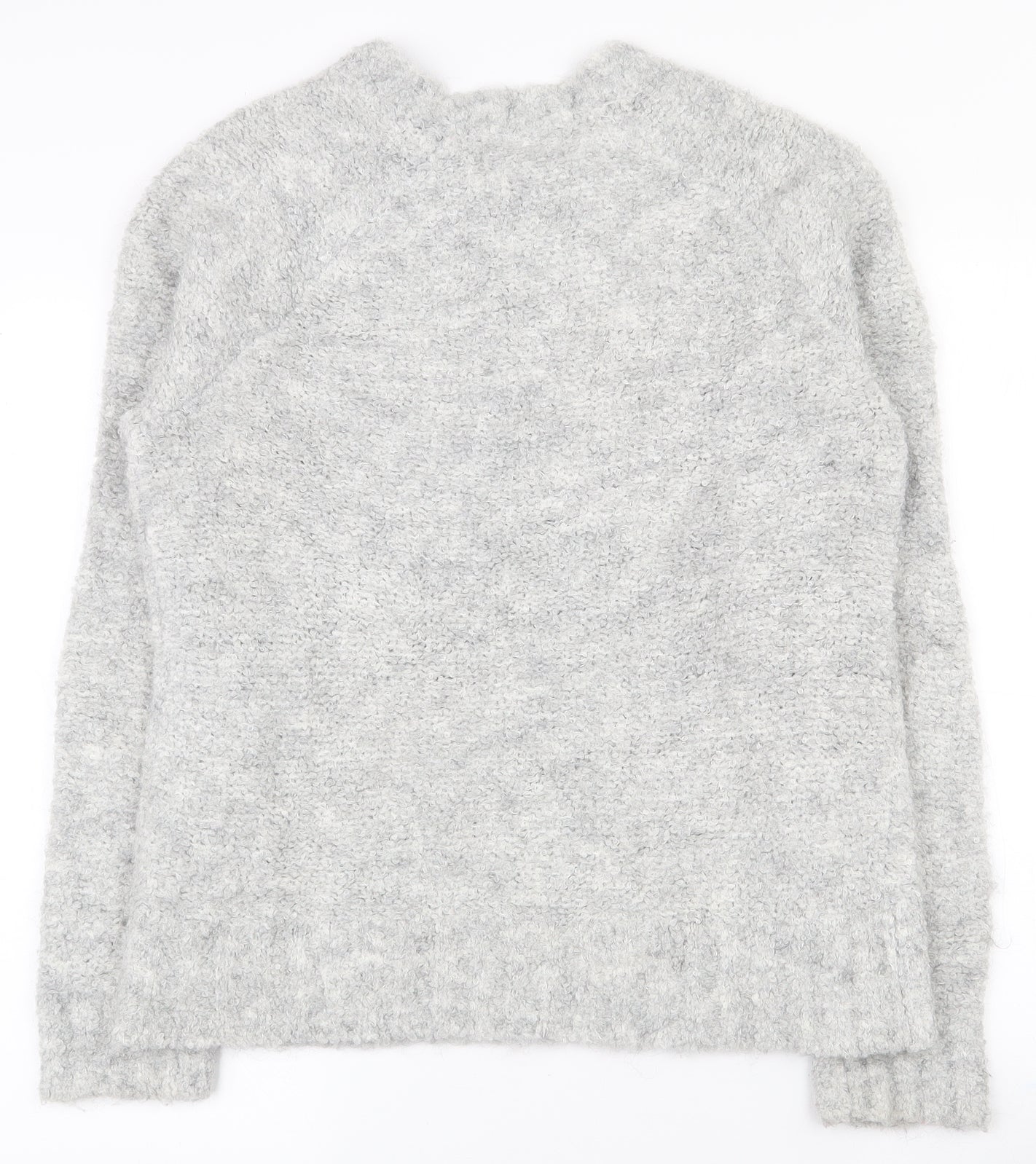 Primark Womens Grey Round Neck  Acrylic Pullover Jumper Size 10