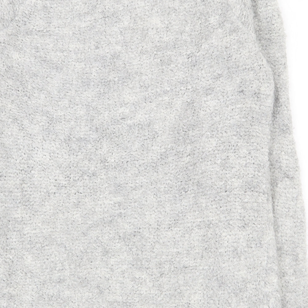 Primark Womens Grey Round Neck  Acrylic Pullover Jumper Size 10
