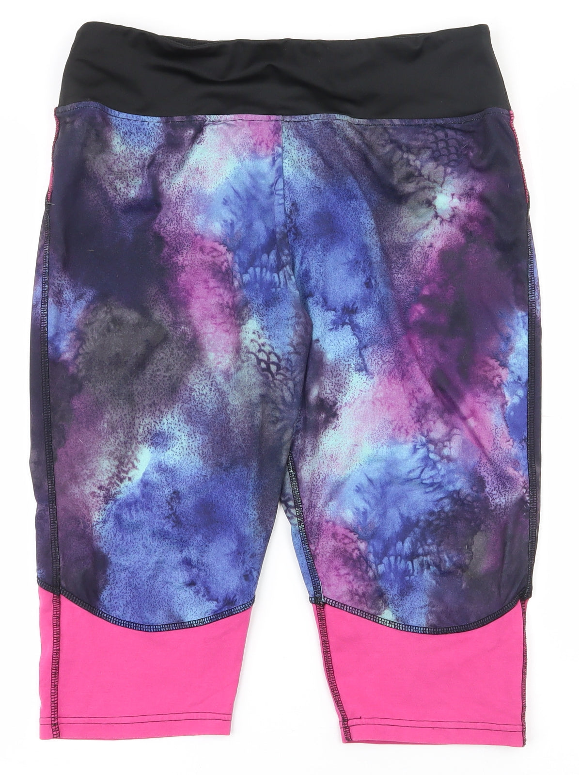 sugar pocket Womens Multicoloured  Polyester Compression Shorts Size L L15 in Regular  - Water colour pattern