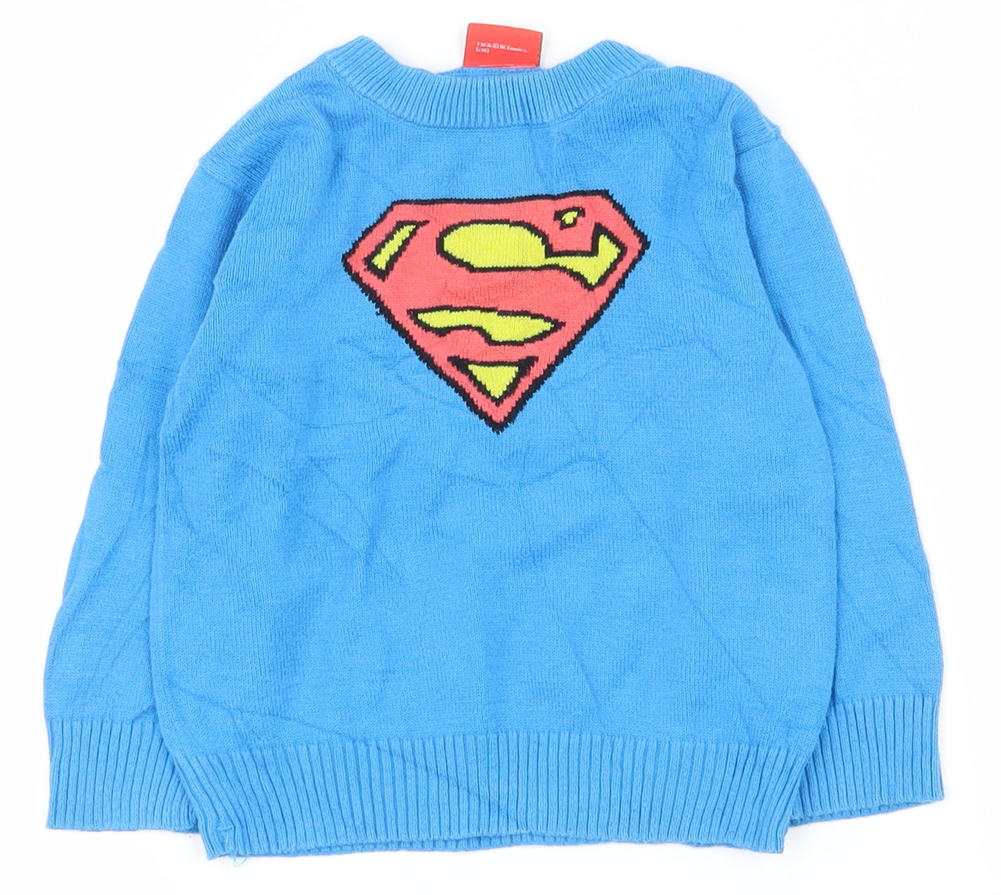 NEXT Boys Blue  100% Cotton Pullover Jumper Size 9-12 Months  Pullover - Super man