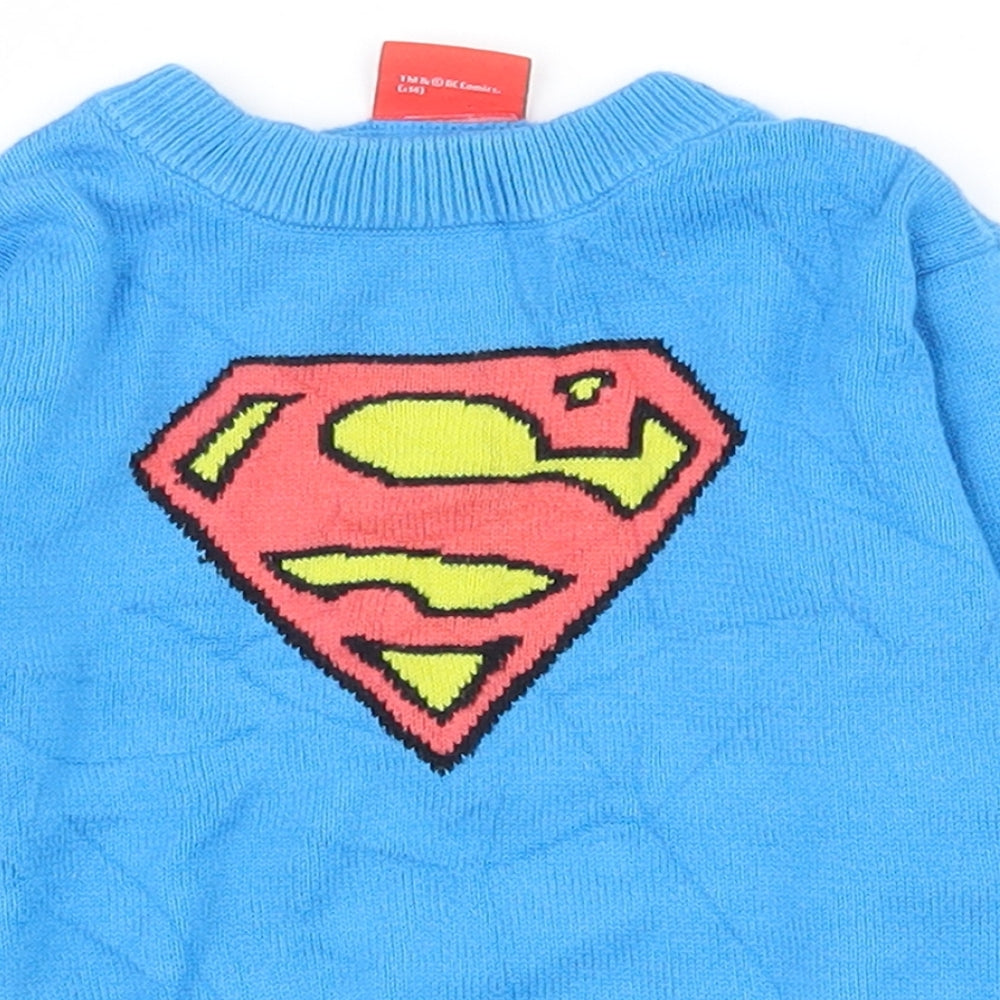 NEXT Boys Blue  100% Cotton Pullover Jumper Size 9-12 Months  Pullover - Super man