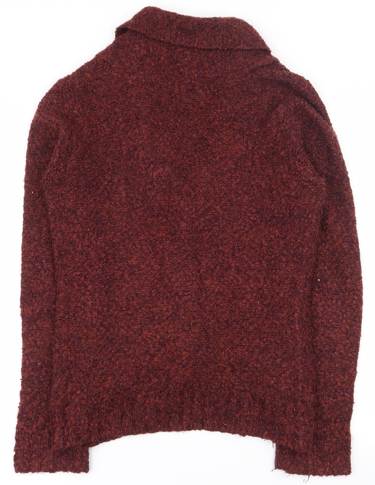 Papaya Womens Red Collared  Acrylic Cardigan Jumper Size 8