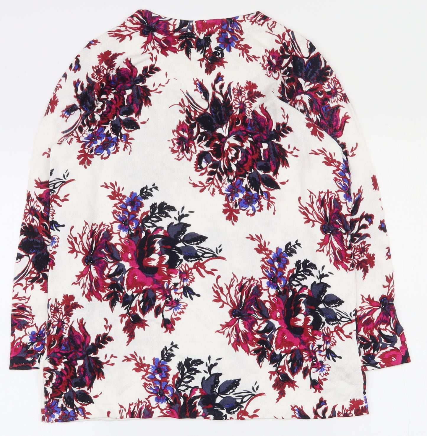 NEXT Womens Multicoloured Round Neck Floral Viscose Pullover Jumper Size 10