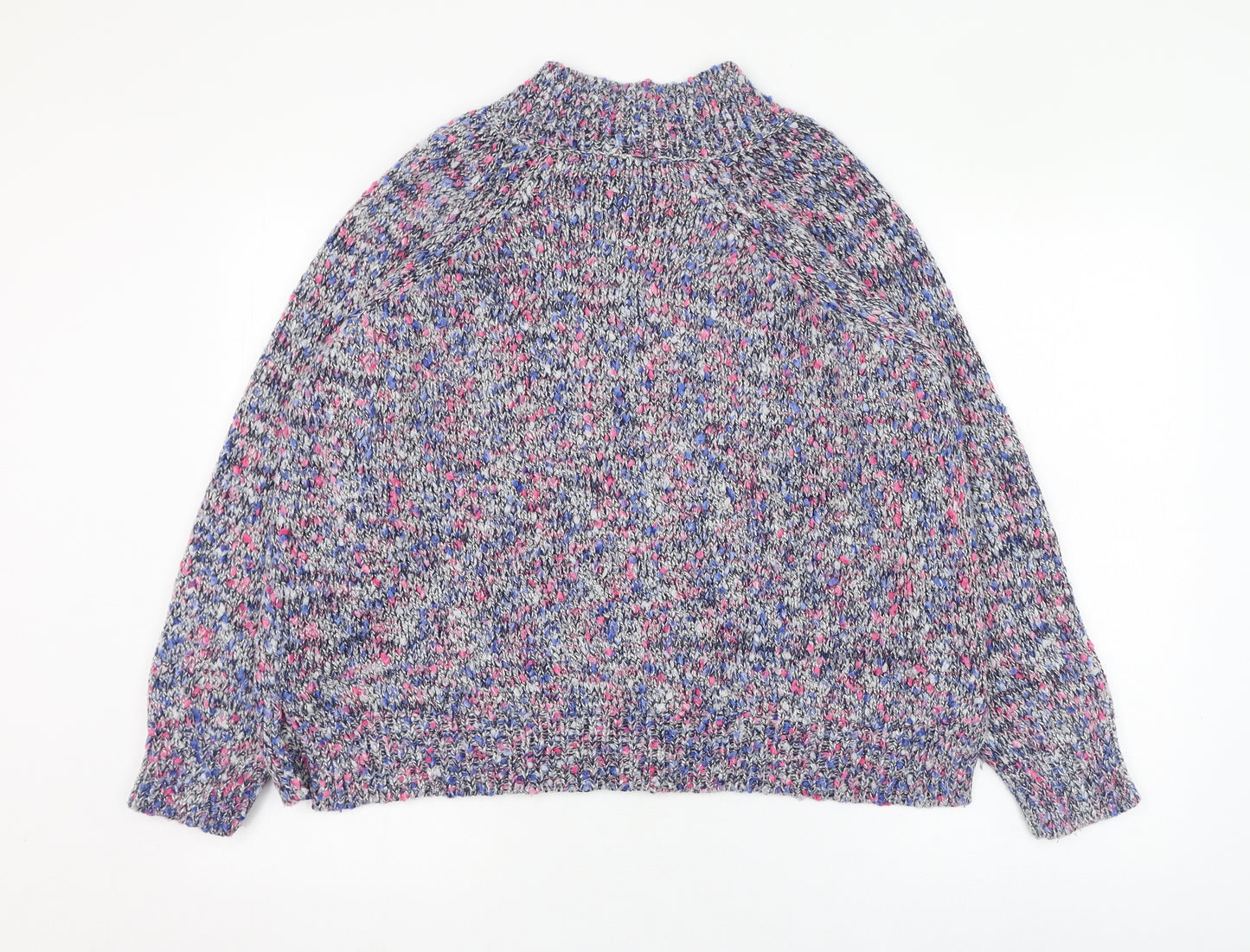 TU Womens Blue Round Neck  Polyester Pullover Jumper Size 14