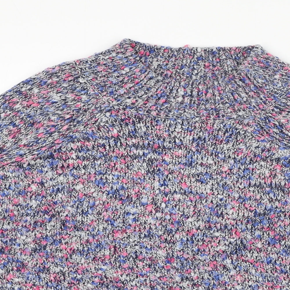 TU Womens Blue Round Neck  Polyester Pullover Jumper Size 14