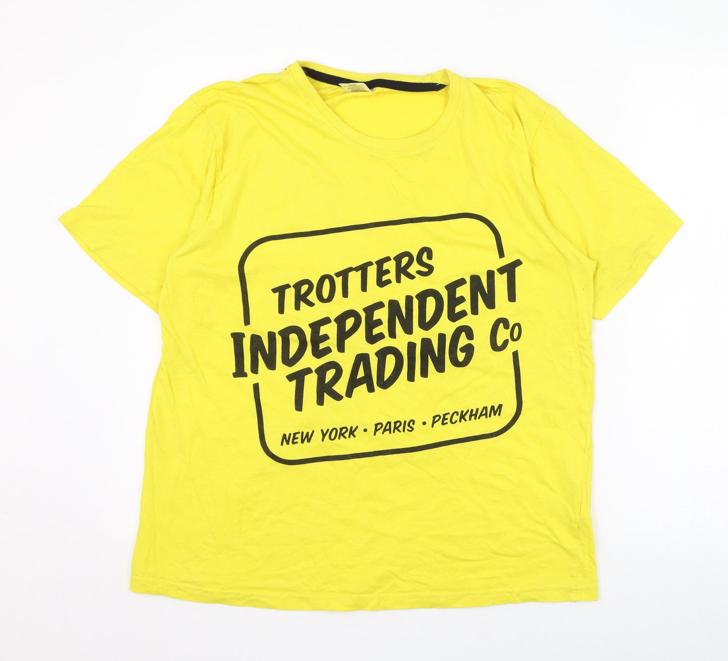 Preworn Mens Yellow  Cotton  T-Shirt Size M Round Neck  - Only Fools And Horses