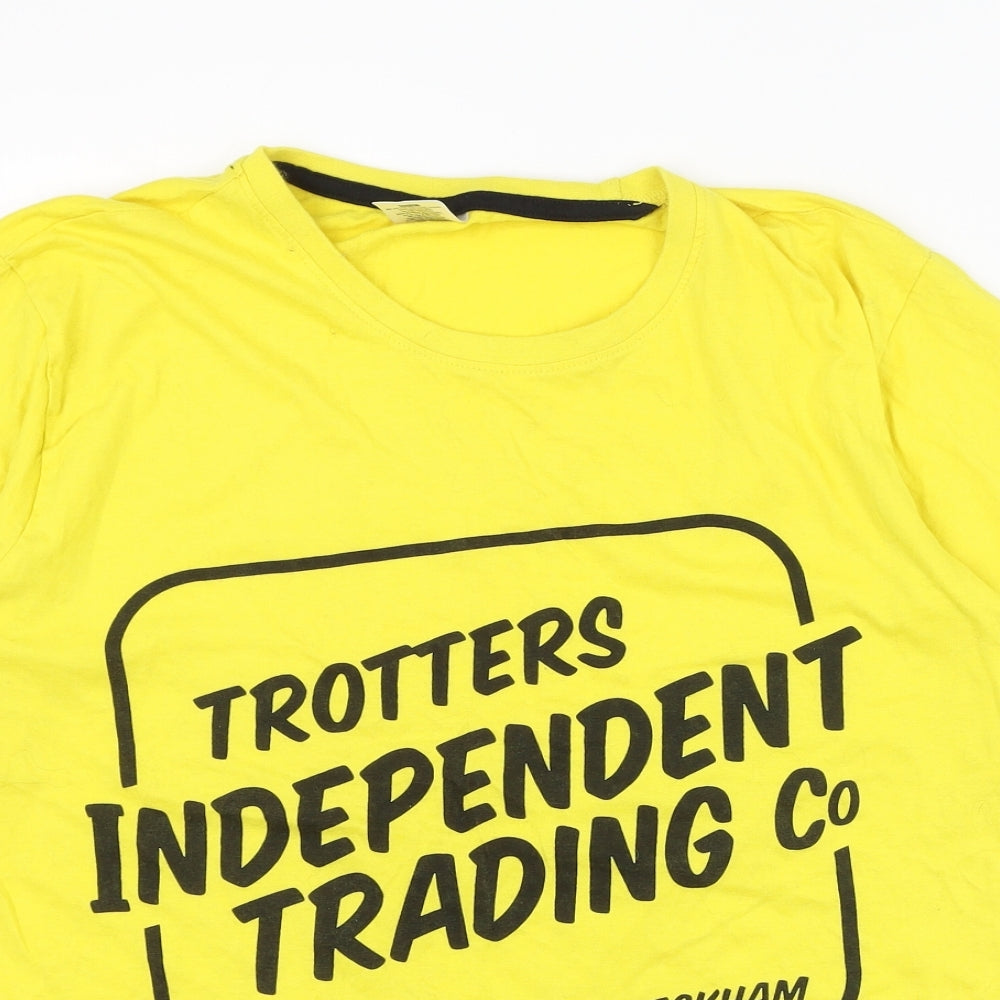 Preworn Mens Yellow  Cotton  T-Shirt Size M Round Neck  - Only Fools And Horses