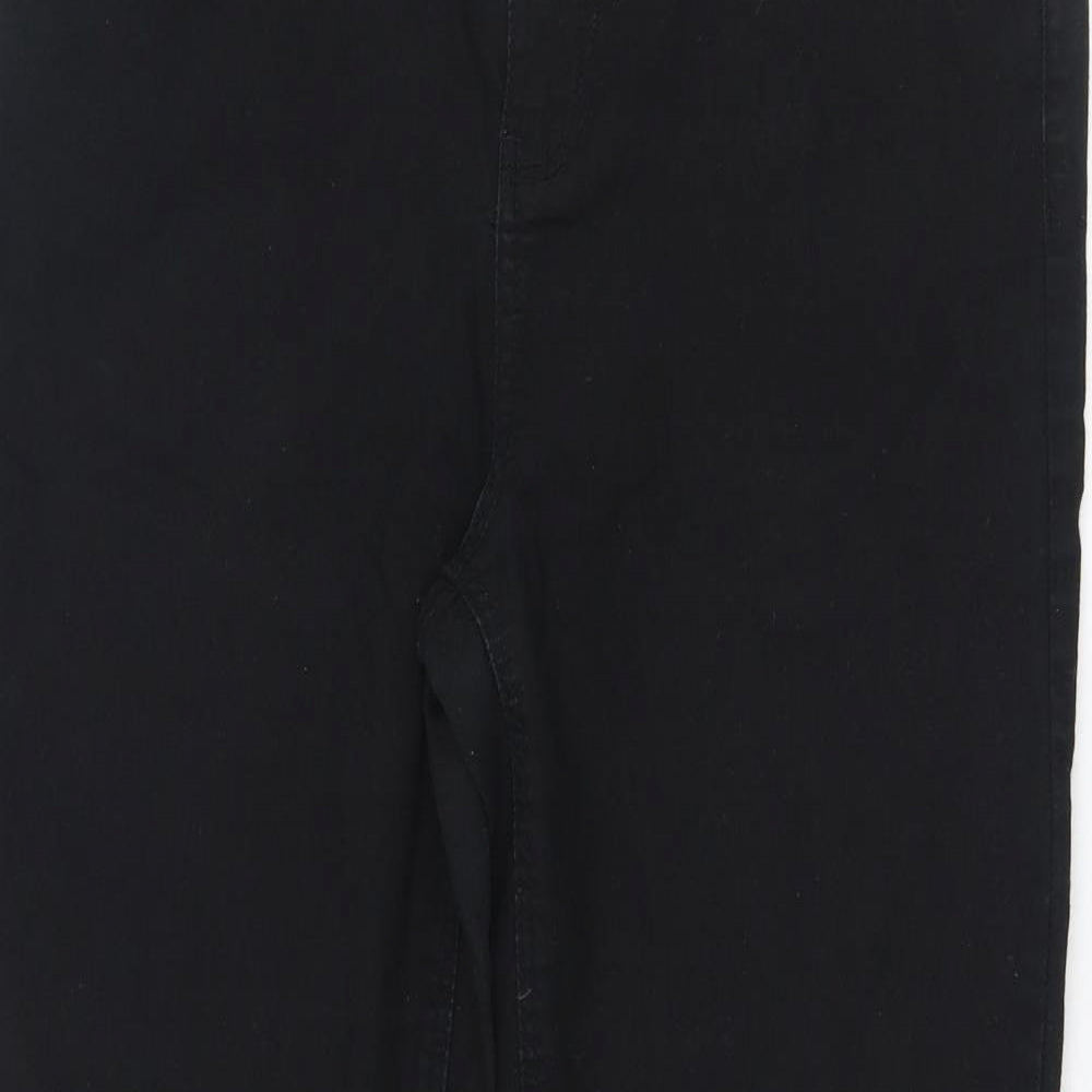New Look Womens Black  Cotton Skinny Jeans Size 12 L28 in Regular Zip