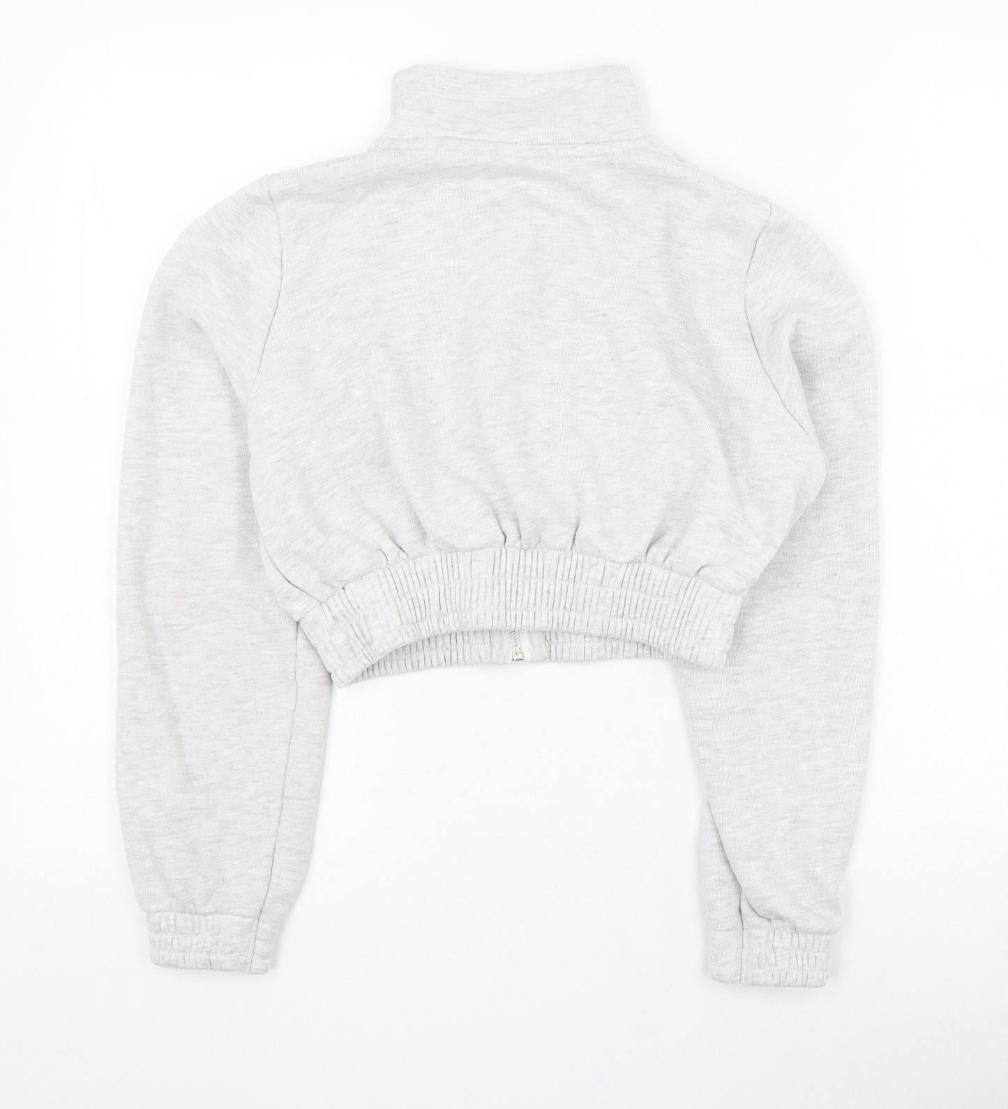 Gym King Womens Grey  Cotton Full Zip Sweatshirt Size 6  Zip - Cropped