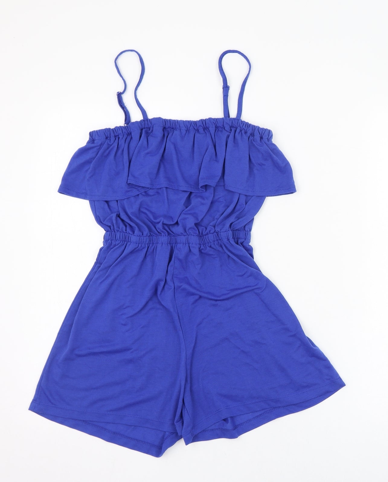 BeYou Womens Blue  Polyester Romper One-Piece Size 8 L4 in Pullover