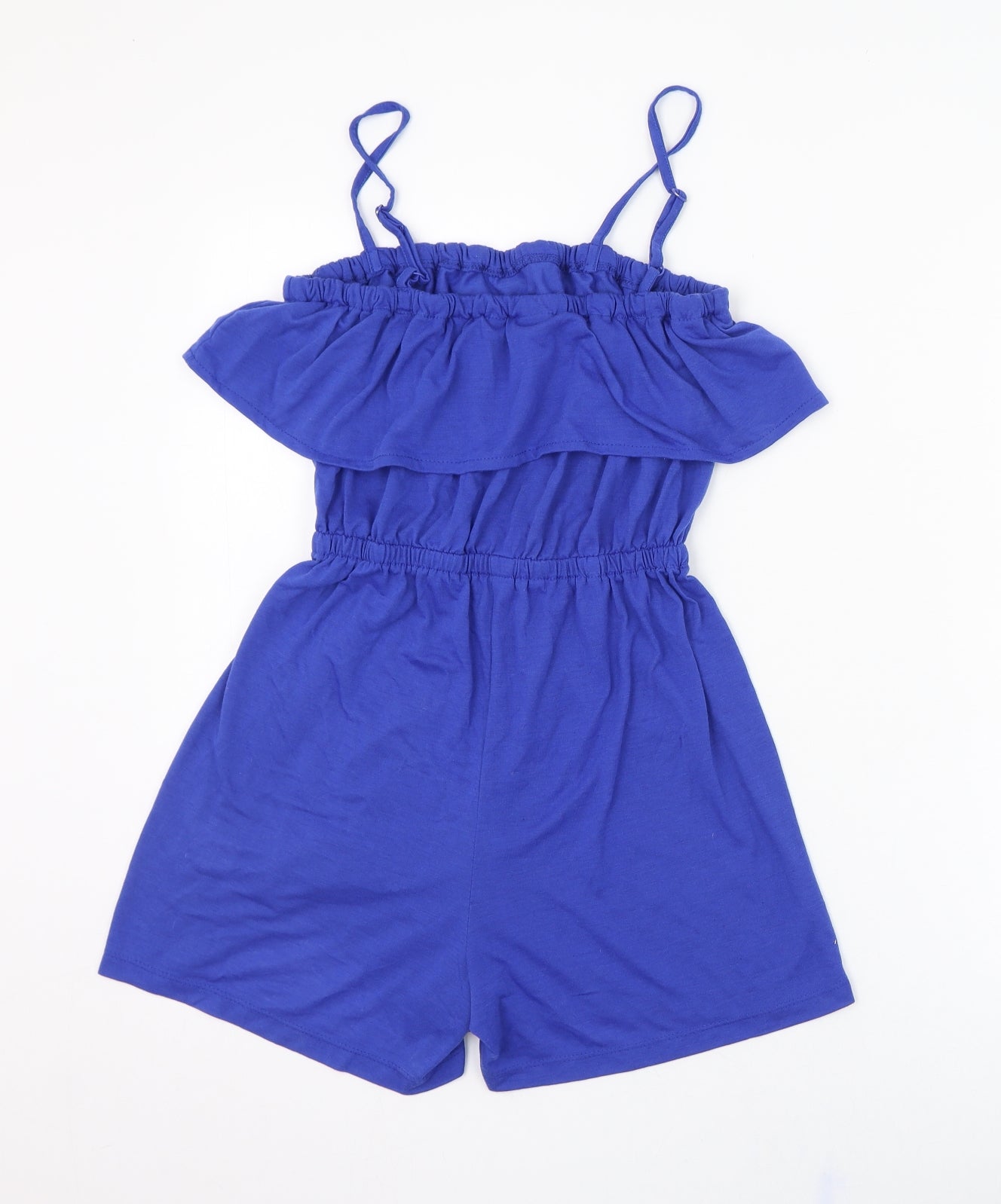 BeYou Womens Blue  Polyester Romper One-Piece Size 8 L4 in Pullover