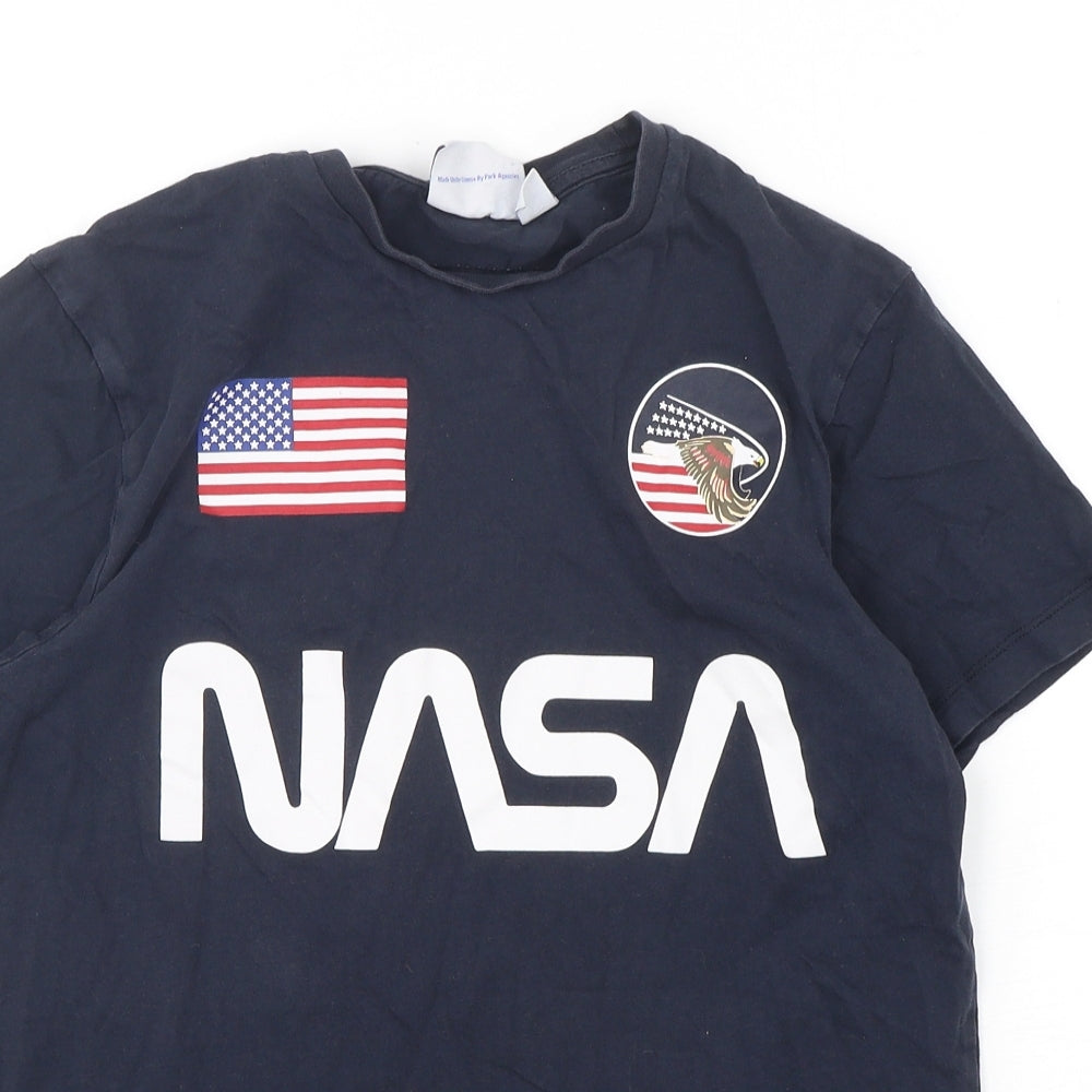 Primark Mens Blue  Cotton  T-Shirt Size S Round Neck  - NASA