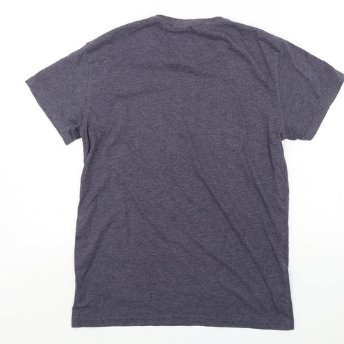 Primark Mens Grey  Polyester  T-Shirt Size S Round Neck  - Captain America