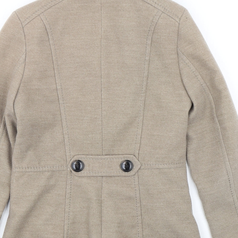 H&M Womens Beige   Pea Coat Coat Size 4