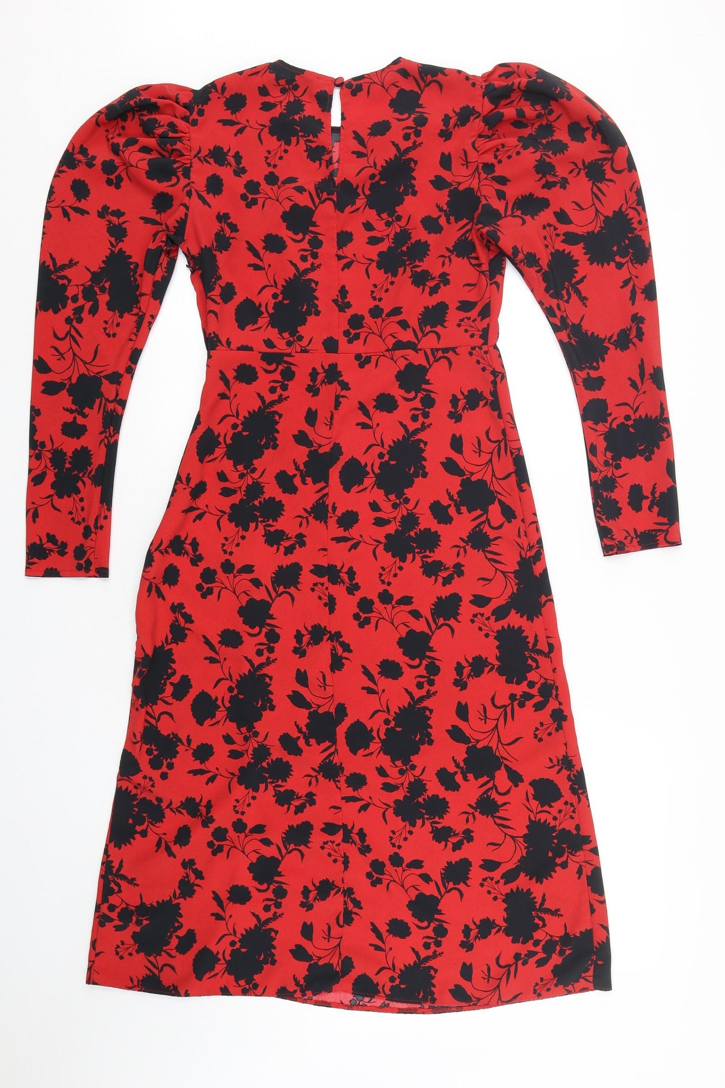 Primark Womens Multicoloured Floral Polyester A-Line  Size 6  Round Neck