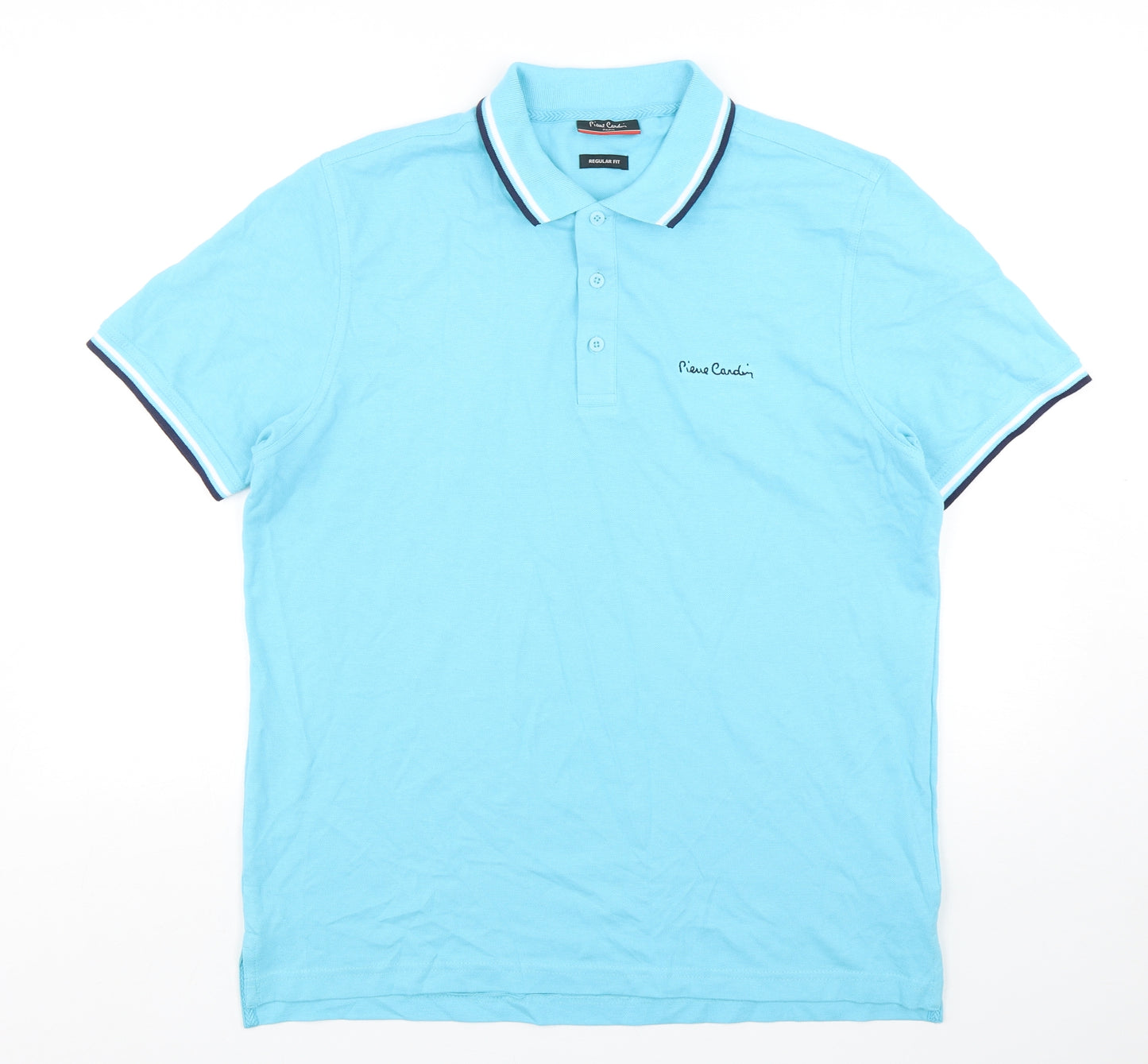 Pierre Cardin Mens Blue  Cotton  Polo Size XL Collared