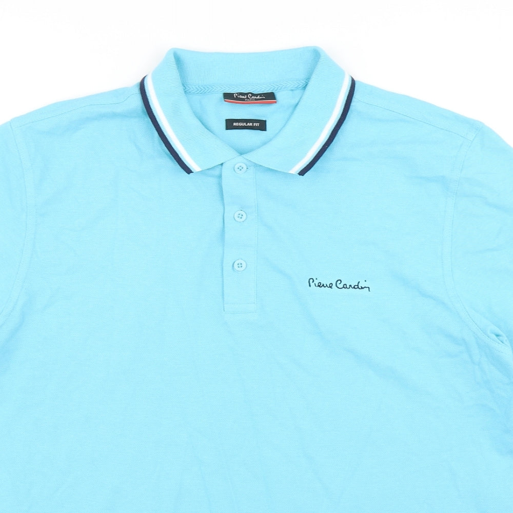 Pierre Cardin Mens Blue  Cotton  Polo Size XL Collared