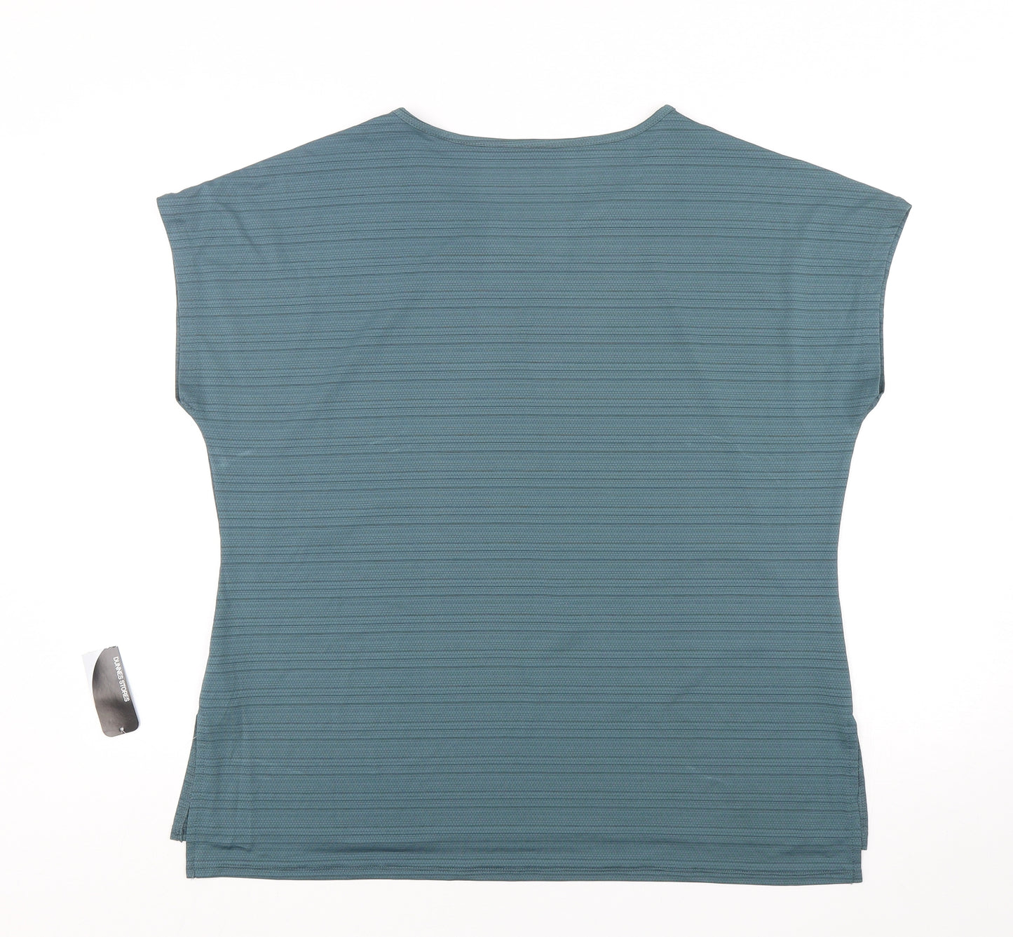 Dunnes Stores Womens Green  Polyester Basic T-Shirt Size L Round Neck