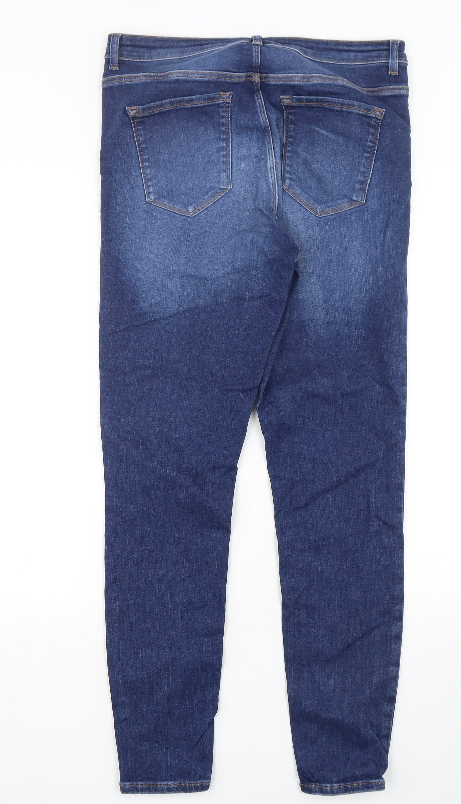 Dunnes Stores Womens Blue  Cotton Skinny Jeans Size 14 L30 in Regular