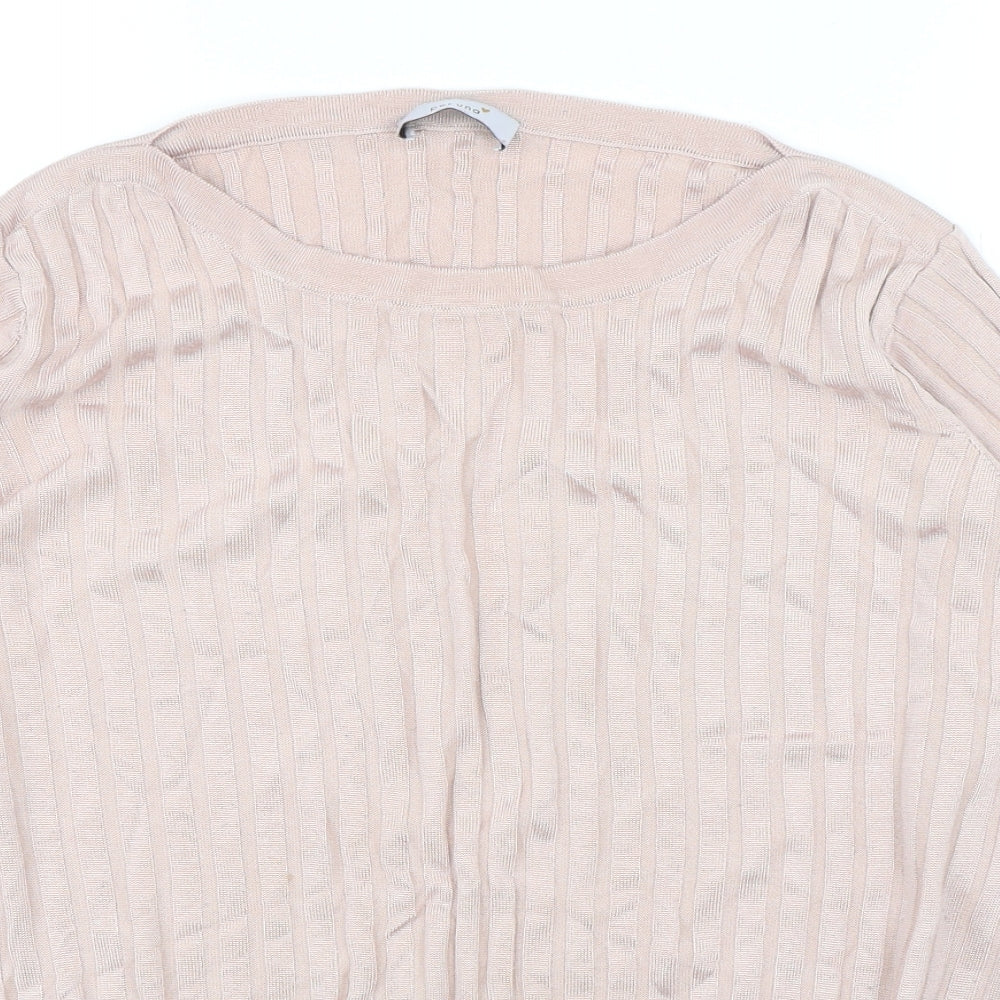 Per Una Womens Pink Round Neck  Viscose Pullover Jumper Size 20