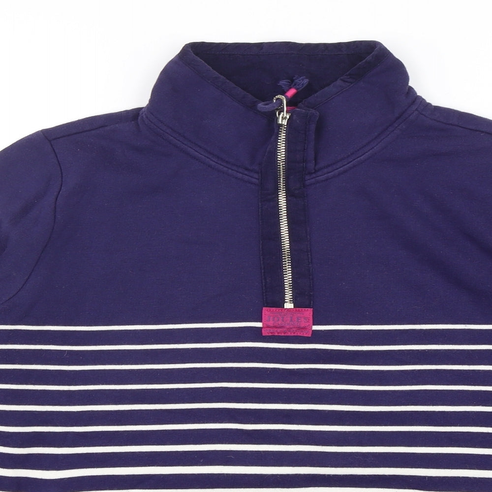 Joules Womens Multicoloured Striped Cotton Pullover Sweatshirt Size 14