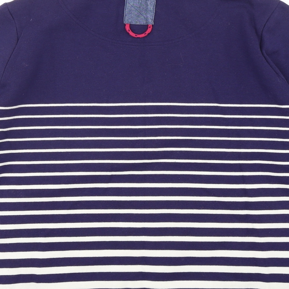 Joules Womens Multicoloured Striped Cotton Pullover Sweatshirt Size 14