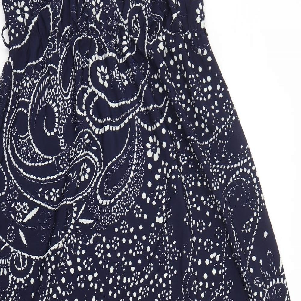 F&F Womens Blue Paisley Polyester Maxi  Size 18  Off the Shoulder