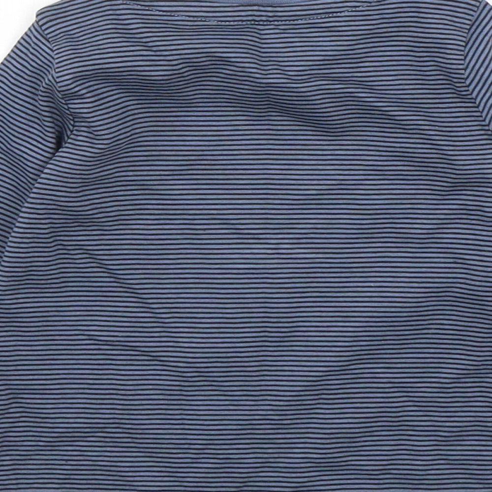 F&F Boys Multicoloured Striped Polyester Basic T-Shirt Size 9-12 Months Round Neck