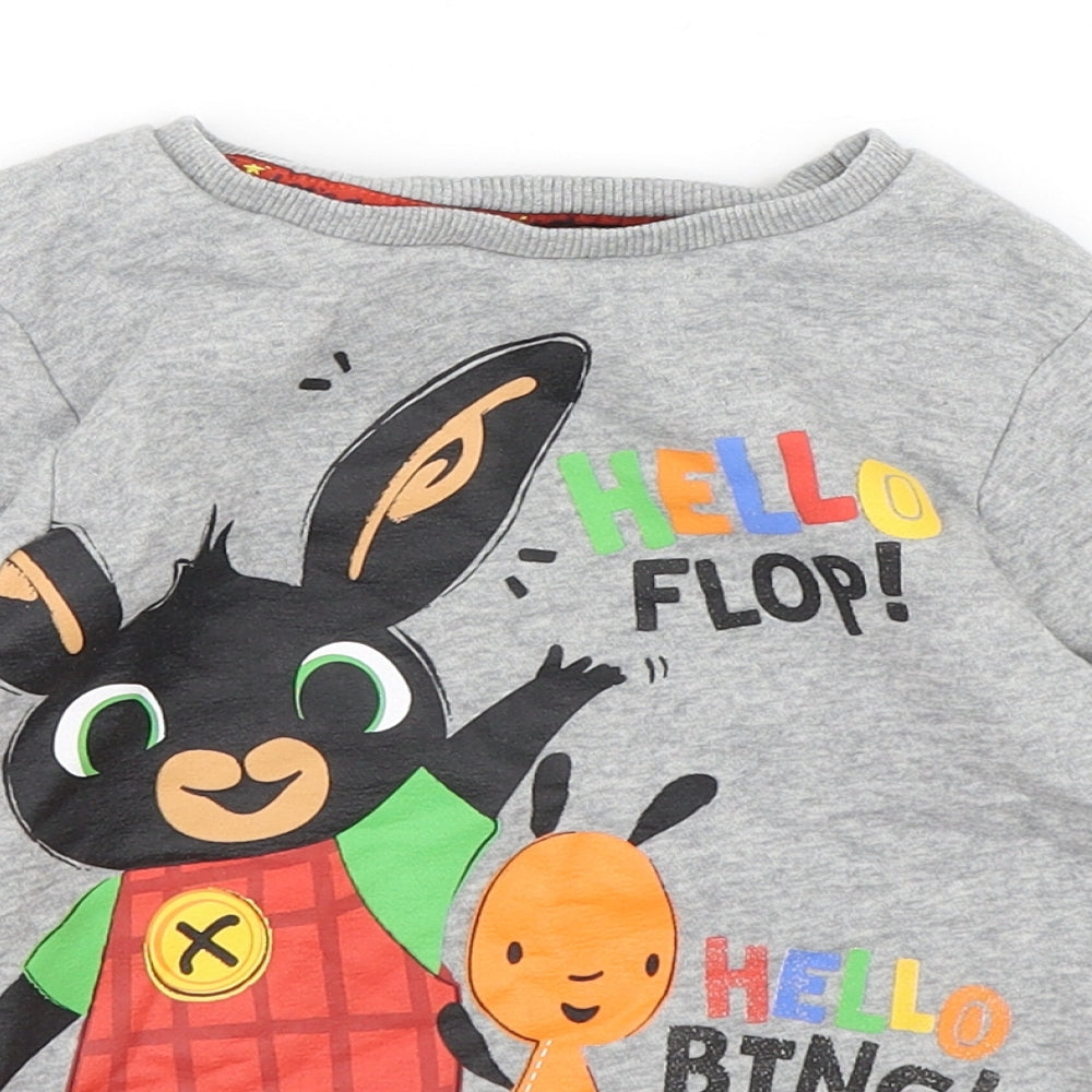 George Boys Grey  Cotton Pullover Sweatshirt Size 4-5 Years  Pullover - Bing