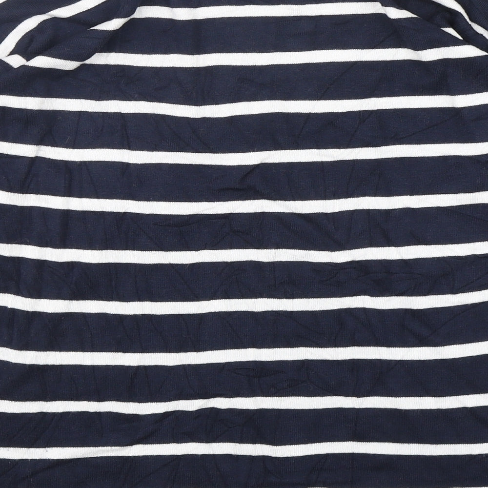 Atmosphere Womens Blue Round Neck Striped Viscose Pullover Jumper Size 12