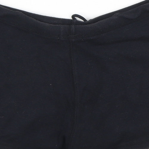 Topshop Womens Black  Cotton Sweat Shorts Size 12 L3 in Regular