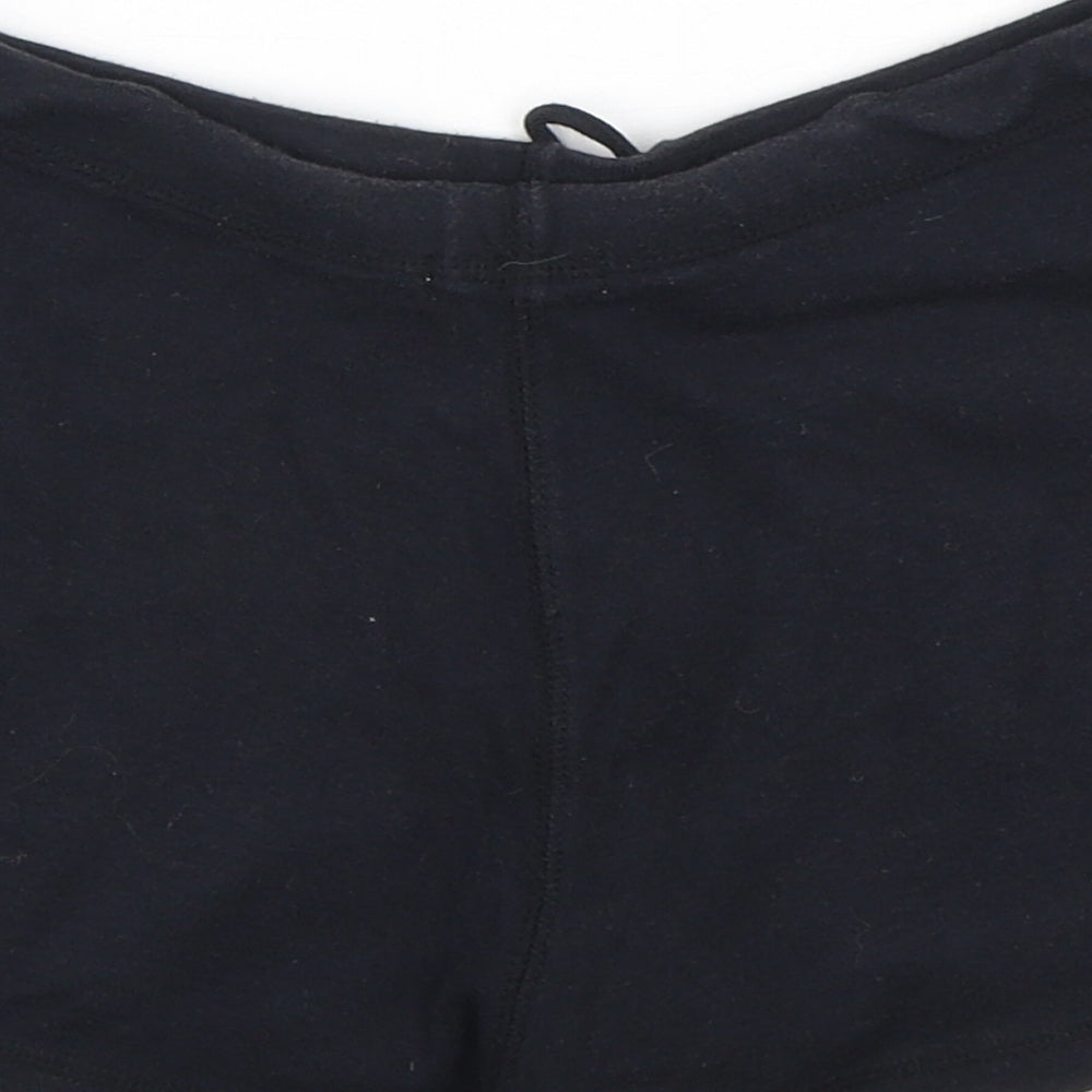 Topshop Womens Black  Cotton Sweat Shorts Size 12 L3 in Regular