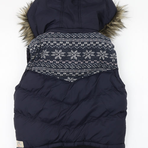 Soul Cal Womens Blue   Gilet Coat Size 12  Zip