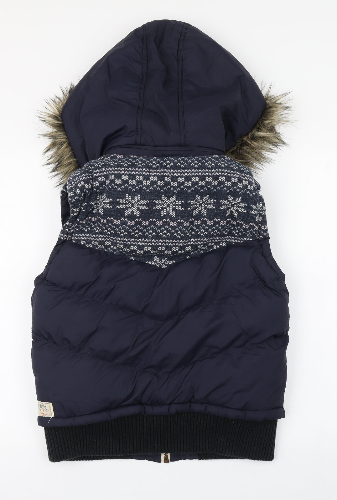 Soul Cal Womens Blue   Gilet Coat Size 12  Zip
