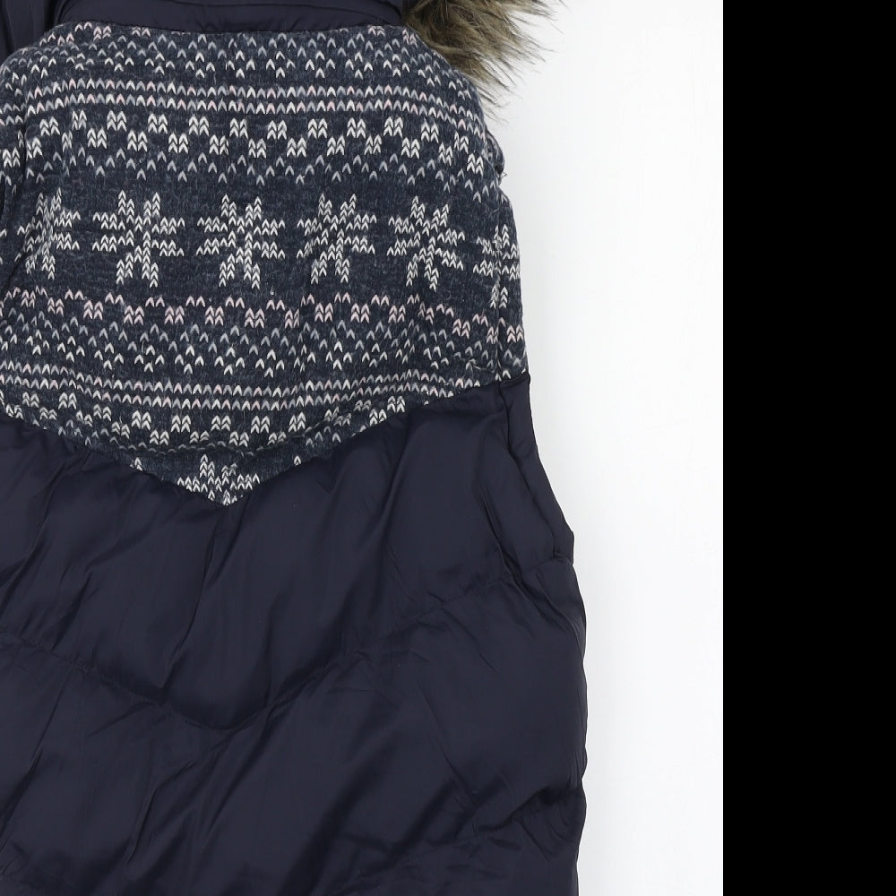 Soul Cal Womens Blue   Gilet Coat Size 12  Zip