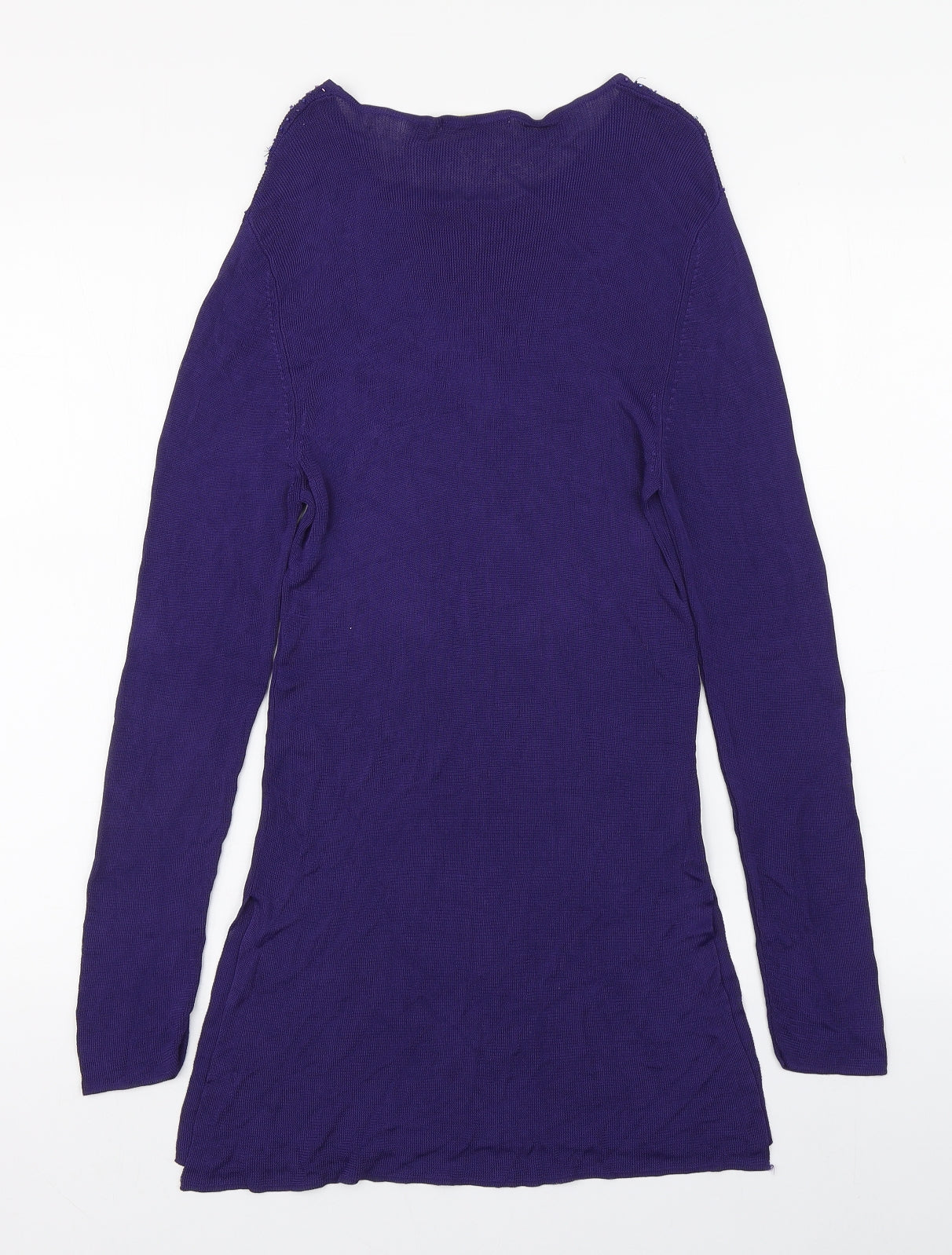 Platinum Womens Purple Scoop Neck  Viscose Pullover Jumper Size S