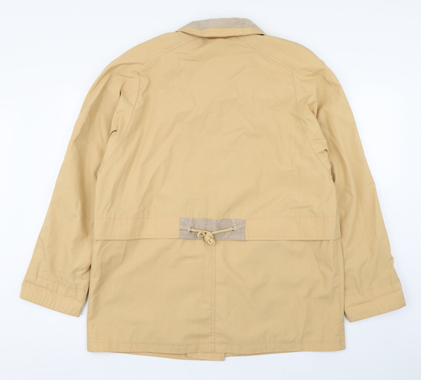 Preworn Womens Beige   Windbreaker Coat Size 16  Button