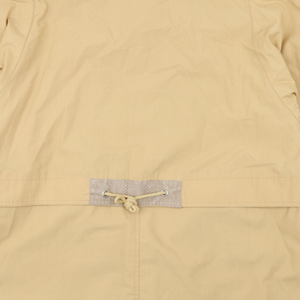 Preworn Womens Beige   Windbreaker Coat Size 16  Button