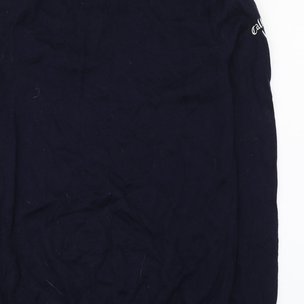Callaway Mens Blue V-Neck  Wool Pullover Jumper Size M