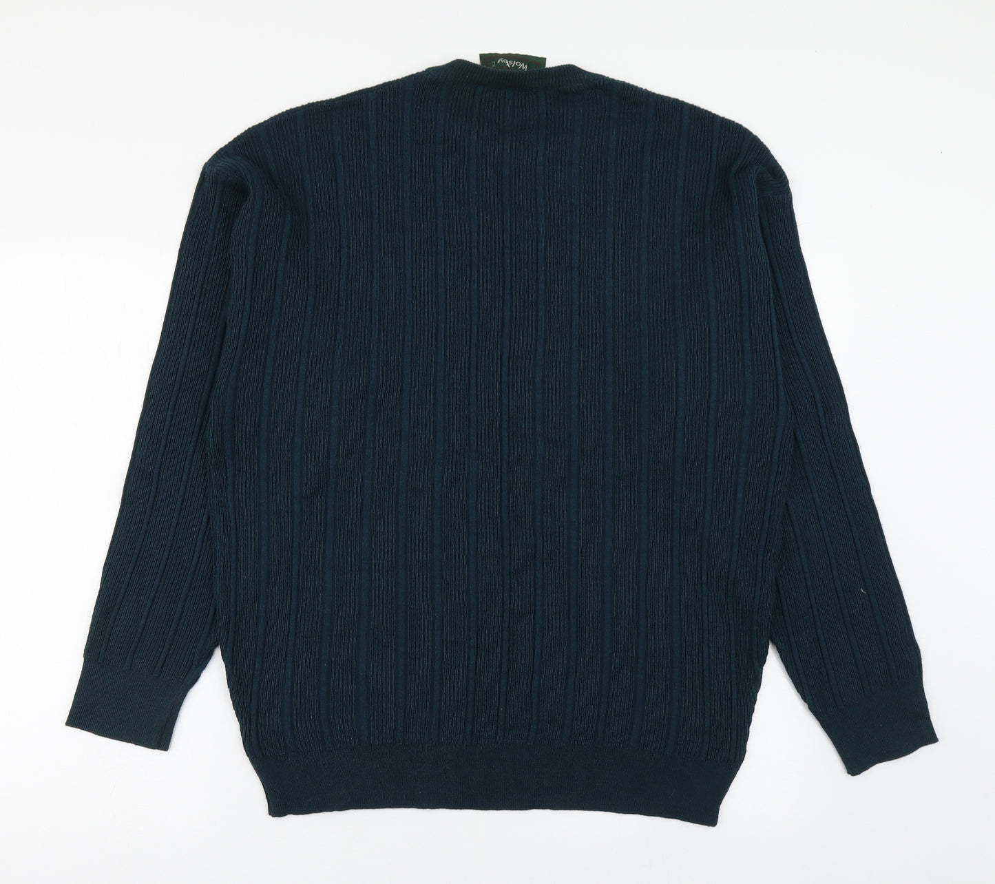 Wolsey Mens Green Round Neck  Acrylic Pullover Jumper Size XL