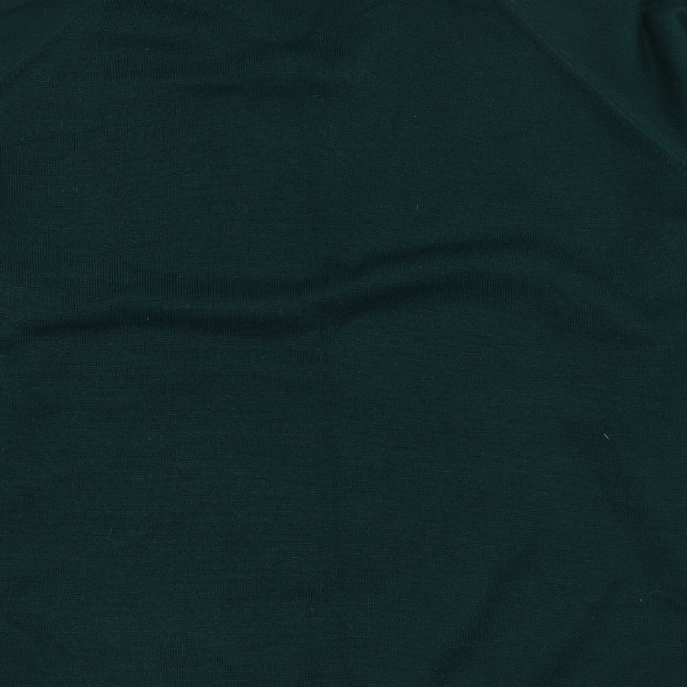 BHS Mens Green V-Neck  Acrylic Pullover Jumper Size XL